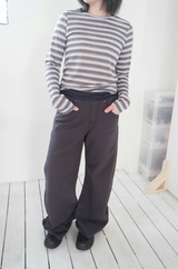 stripe waist pants (2c)