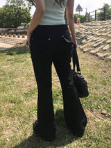 Runho Banding Back Pocket Bootcut Pants