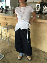 サマーサルベージロールアップデニム (1color)