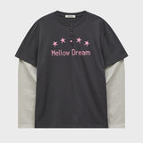 MELLOW DREAM ストライプレイヤードTシャツ