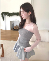 blush pink & gray tone collar nt