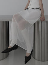 アッシュ シフォン ロングスカート