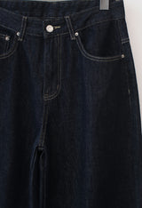 indigo wide pants