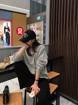 [Lè made] リメイドエブリーVネックスウェットシャツ
