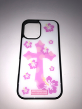 gal cross pink glass case