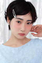 [2SET] メタルウェーブヘアピン - シルバー