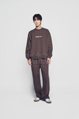 24FW BELLY COLLAGE LOGO PANTS BROWN