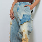 Vineca (Destroyed) Double Knee Jeans