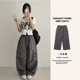 [Two-Way Pants✨] Side-Line Pants, Wide Crinkle Pants (4 colors)