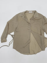 Rollin Belted Loose-Fit Long Blouse