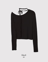 FR ワンショルダースリム長袖Tシャツ (3color)