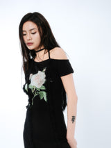 LACE LINED DRESS [BLACK]