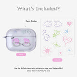 【MADE】 Megane Girl AirPods Case – Pink (Sticker Included)