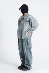 Poria Vintage Crop Denim Jacket