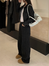 FLOWER DOT DENIM PANTS code 23001