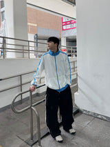  waffle track zip-up