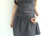 Shirring Flared Dress