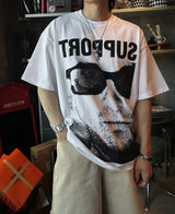 SUPORT グラフィックオーバーサイズTシャツ