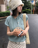 [ORIGINAL] AMI Raglan Short-Sleeve Hoodie T-Shirt