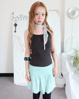 DUAL SHIRRING LAYERED CAMI