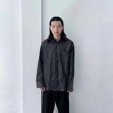 リンクルド シーン ドロップショルダー シャツ