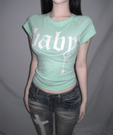 dot pop baby tee (3colors)