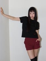 STRIPE JERSEY SHORTS (RED)