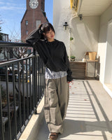 ケニュカットアウトバルーンワイドパンツ
