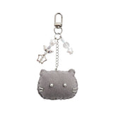 [soft keyring] シルバーキャット (グレー)