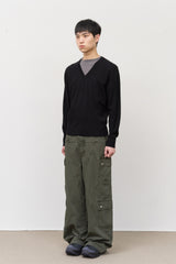 Flat Cargo Washed Pants