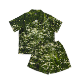 nature green bloom pajama set