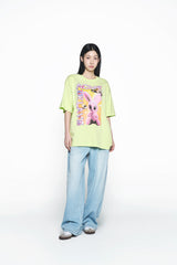25SS リアルエイリアンファジーラビットショートスリーブTシャツ ライム