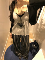 Blair Built-in Bra V-neck Flare Sleeveless Top