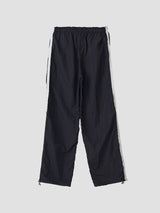 STRING FRILL TRACK PANTS NAVY