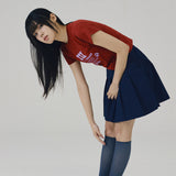 ITZ オフィシャルロゴクロップTシャツ　レッド