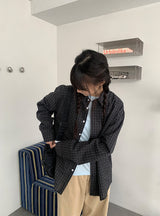 [unisex] ミルパブチェックオーバーシャツ