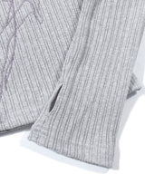 UNBALANCED OFF-SHOULDER TOP_Melange Gray