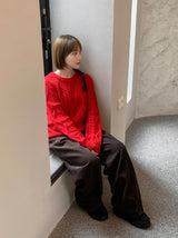 シチュコーデュロイワイドパンツ