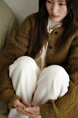 Dumble fleece pants, Cream