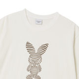 25SS ストライプラビットショートスリーブTシャツ クリーム