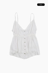 Pure shirring sleeveless blouse