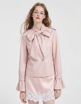 [PRE- FALL] Lumi Lace Satin A-Line Skirt Soft Pink
