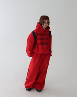 [UNISEX] Cash lettering oversized fit hoodie