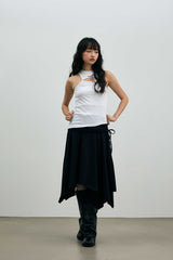 VIVI UNBALANCED SLEEVELESS TOP / WHITE