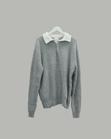 Popping collar knit (Gray)