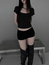 dottie crop short sleeve T (2color)