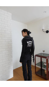 BACK typo sleeve top