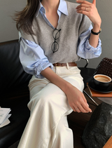 Lucain 307 Cotton Spandex Wide Pants / 5 colors