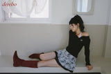 Halterneck Lace Layered Two-Piece Knitwear