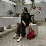 PEANUT STAIN - ジェミニゾディアックブラックオーバーサイズ Tシャツ